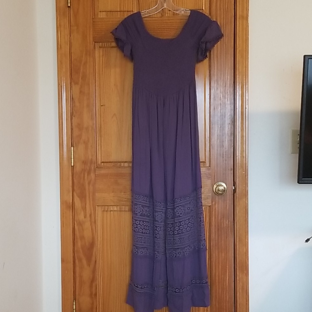 Francesca's Collections Boho Purple Maxi Dress